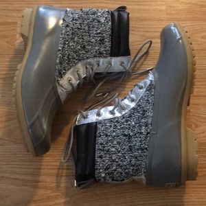 Sam Edelman water resistant gray duck boots